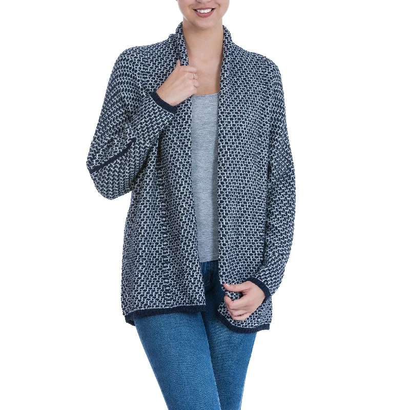 sequin embellished women cardigan for special occasionsOcean Warmth Blue and Grey Alpaca Blend Cardigan sequin embellished women cardigan for special occasionsOcean Warmth Blue and Grey Alpaca Blend Cardigan