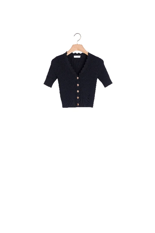 machine washable women cardigan for easy carePull en maille et boutons fantaisie