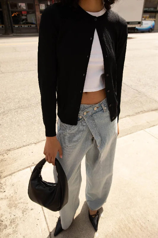 maternity women cardigan for expecting momsOVERSIZED CROSS-OVER JEANS