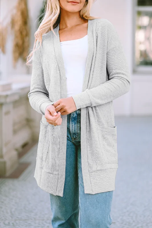 cashmere blend women cardigan for a luxurious feelPocketed Open Front Long Sleeve Cardigan cashmere blend women cardigan for a luxurious feelPocketed Open Front Long Sleeve Cardigan