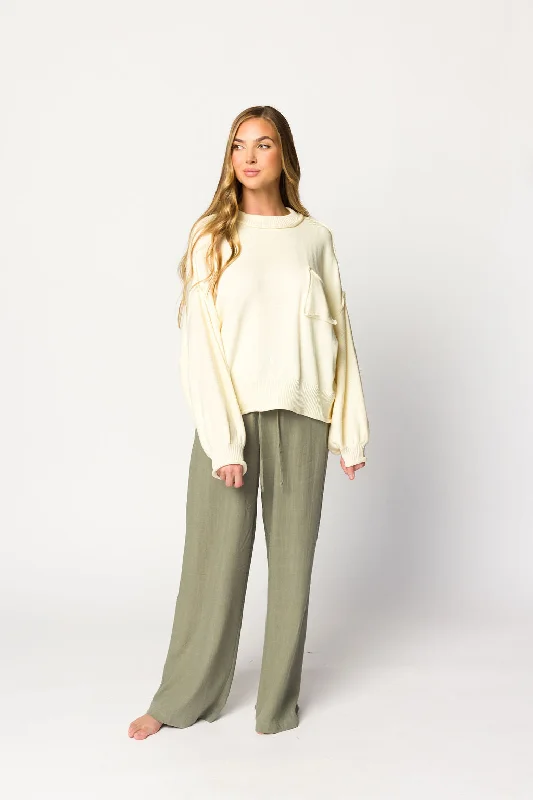Plus Size Women's Embroidered Floral Patterned Sweater in White for a Spring - Inspired LookKaylee Balloon Sleeve Sweater in Provence Cream Plus Size Women's Embroidered Floral Patterned Sweater in White for a Spring - Inspired LookKaylee Balloon Sleeve Sweater in Provence Cream