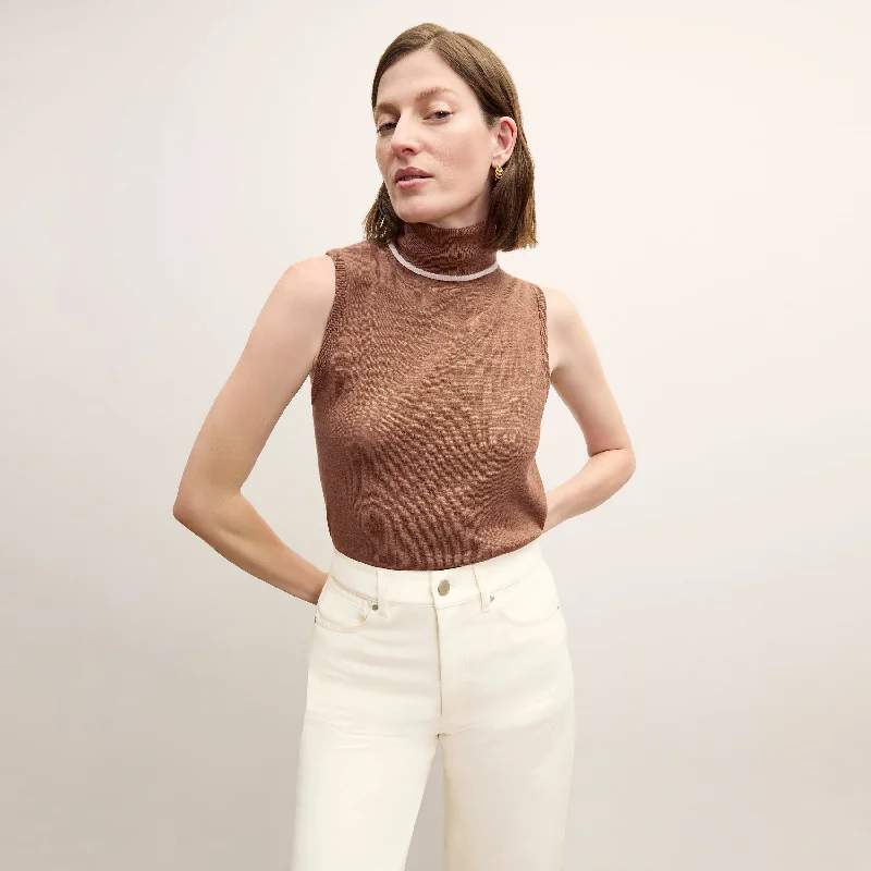 Plus Size Women's Pocket - Detail Sweater in Olive Green for a Practical and Fashionable PieceBryce Turtleneck - Merino :: Camel/Ivory Plus Size Women's Pocket - Detail Sweater in Olive Green for a Practical and Fashionable PieceBryce Turtleneck - Merino :: Camel/Ivory