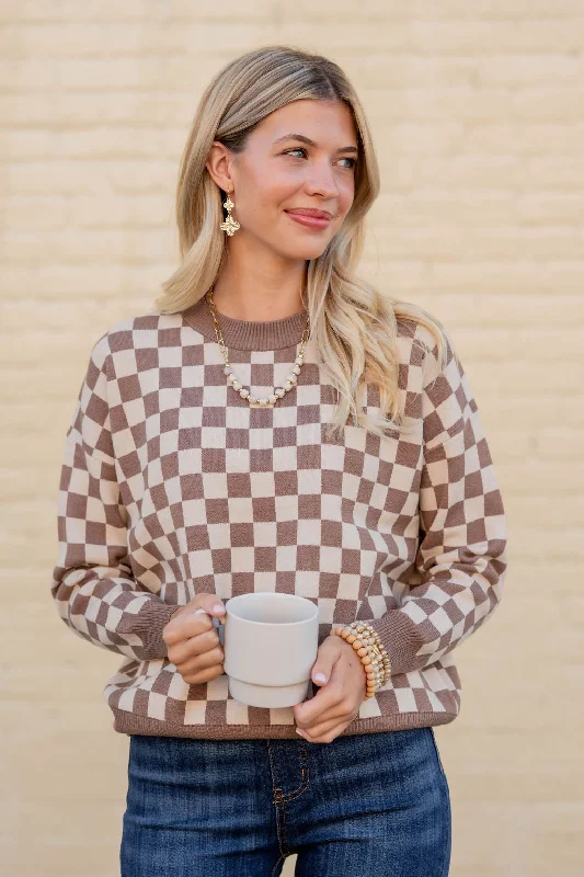 Women's Ribbed Bodycon Sweater in Red for a Sexy and Figure - Hugging LookCheckered Ribbed Trim Sweater Women's Ribbed Bodycon Sweater in Red for a Sexy and Figure - Hugging LookCheckered Ribbed Trim Sweater