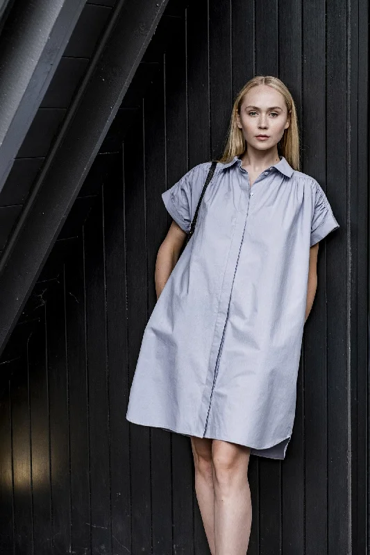 Women's Knit Boat - Neck Tops with a Loose Fit for ComfortFibre Mood Augusta Dress