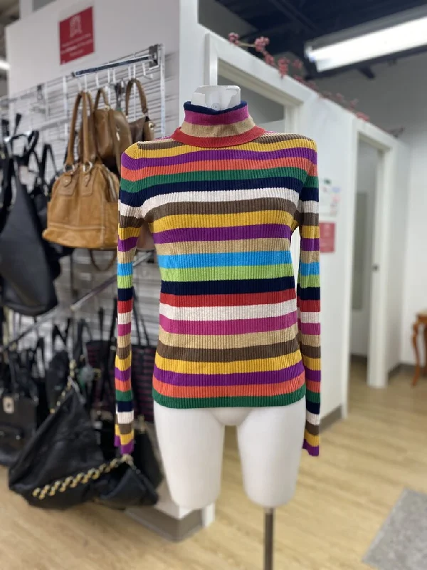 Women's Fair Isle Patterned Wool Sweater in Multicolor for a Traditional Holiday VibeGap striped ribbed sweater M Women's Fair Isle Patterned Wool Sweater in Multicolor for a Traditional Holiday VibeGap striped ribbed sweater M