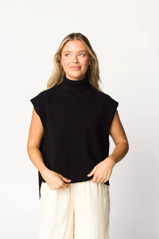 Women's Longline Boyfriend - Style Sweater in Gray for a Relaxed and Casual OutfitKat High-Low Turtleneck Sweater in Black Women's Longline Boyfriend - Style Sweater in Gray for a Relaxed and Casual OutfitKat High-Low Turtleneck Sweater in Black