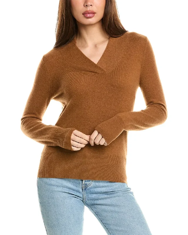 Women's Cable - Knit Sweater Dress in Brown for a Stylish and Comfortable One - Piece OptionInCashmere Cross Neck Cashmere Sweater Women's Cable - Knit Sweater Dress in Brown for a Stylish and Comfortable One - Piece OptionInCashmere Cross Neck Cashmere Sweater