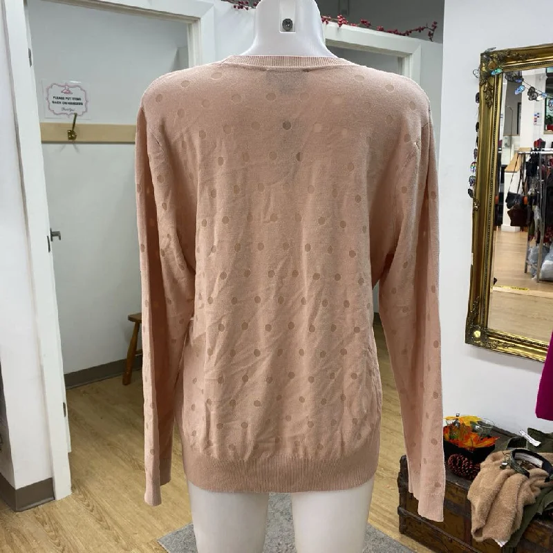 Women's Sheer Lace - Trimmed Sweater in Cream for a Delicate and Elegant AppearanceKarl Lagerfeld sheer polka dots sweater XL Women's Sheer Lace - Trimmed Sweater in Cream for a Delicate and Elegant AppearanceKarl Lagerfeld sheer polka dots sweater XL