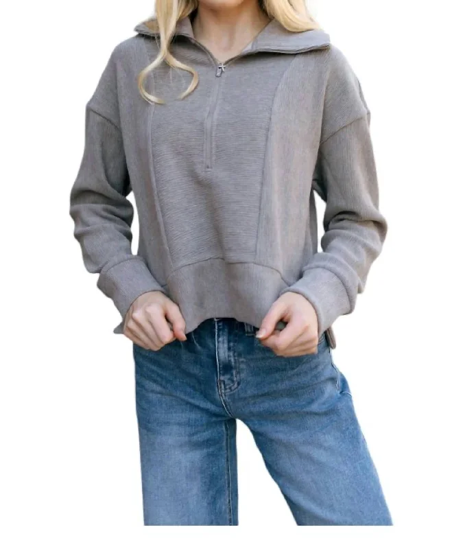 Plus Size Women's V - Neck Long - Sleeve Ribbed Cotton Sweater in Navy for a Classic StyleKristine Pullover Sweater In Driftwood Plus Size Women's V - Neck Long - Sleeve Ribbed Cotton Sweater in Navy for a Classic StyleKristine Pullover Sweater In Driftwood