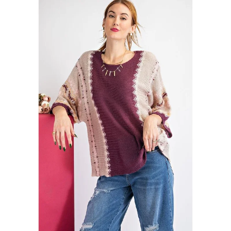 Women's Fuzzy Mohair - Blend Sweater in Light Pink for a Soft and Cozy FeelMulti Color Thread Sweater Women's Fuzzy Mohair - Blend Sweater in Light Pink for a Soft and Cozy FeelMulti Color Thread Sweater