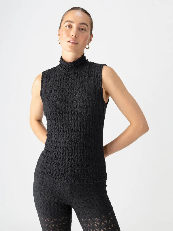 Oversized Chunky Knit Women's Cashmere Sweater in Ivory for a Cozy Winter LookPucker Up Lace Mock Neck Tank Black Oversized Chunky Knit Women's Cashmere Sweater in Ivory for a Cozy Winter LookPucker Up Lace Mock Neck Tank Black