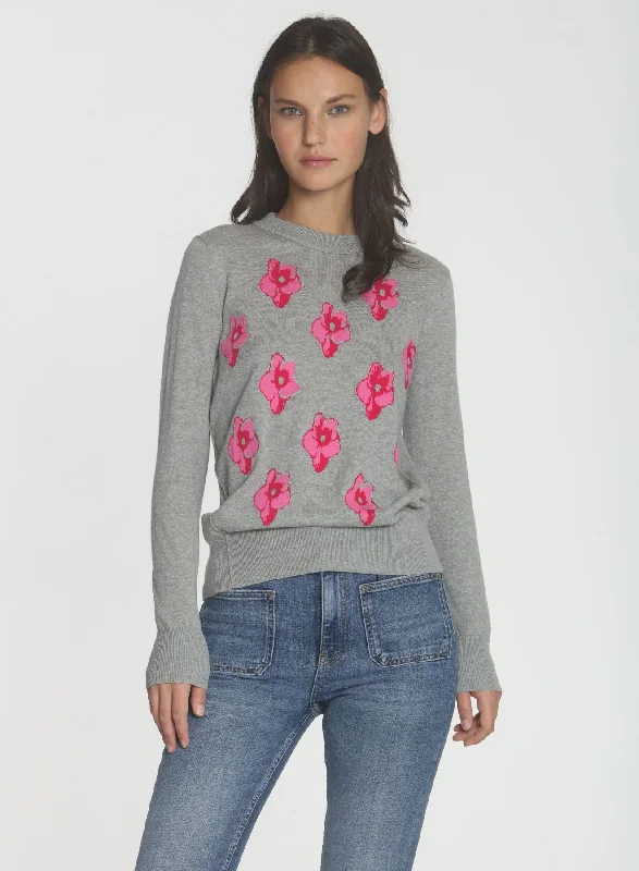 Women's Fuzzy Mohair - Blend Sweater in Light Pink for a Soft and Cozy FeelSally Violet Crew - Fog/pink Women's Fuzzy Mohair - Blend Sweater in Light Pink for a Soft and Cozy FeelSally Violet Crew - Fog/pink