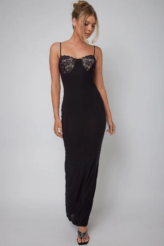 Printed Abstract Women Dress for a Modern and Artistic AppealOra Lace Bust Bodycon Maxi Dress Black Printed Abstract Women Dress for a Modern and Artistic AppealOra Lace Bust Bodycon Maxi Dress Black