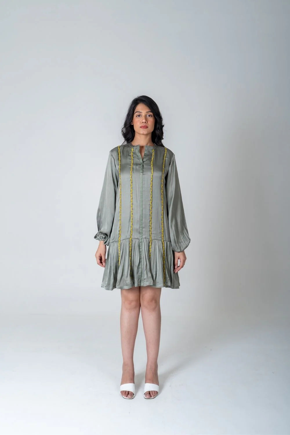 Mermaid - Style Women Dress with a Fitted Silhouette for Special Occasions Mermaid - Style Women Dress with a Fitted Silhouette for Special Occasions Green-Yellow Braided Short Gather Dress Mermaid - Style Women Dress with a Fitted Silhouette for Special Occasions Mermaid - Style Women Dress with a Fitted Silhouette for Special Occasions Green-Yellow Braided Short Gather Dress