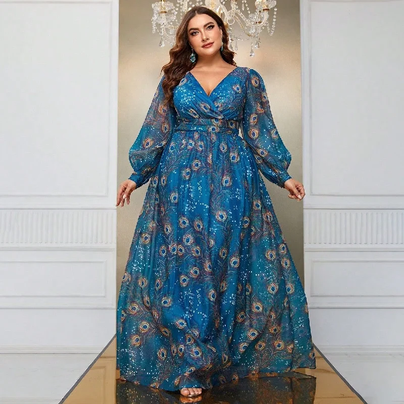 Printed Abstract Women Dress for a Modern and Artistic Appeal Printed Abstract Women Dress for a Modern and Artistic Appeal NiDELL Large Cross-Border Printed Long Dress Peacock Feather Printed Long Sleeve Vacation Style Long Dress-Fmg697 Printed Abstract Women Dress for a Modern and Artistic Appeal Printed Abstract Women Dress for a Modern and Artistic Appeal NiDELL Large Cross-Border Printed Long Dress Peacock Feather Printed Long Sleeve Vacation Style Long Dress-Fmg697