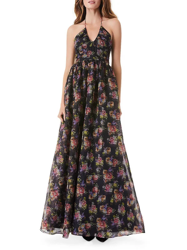 Pleated Women Dress with a Timeless and Elegant Texture Pleated Women Dress with a Timeless and Elegant Texture Saori Womens Halter Maxi Evening Dress