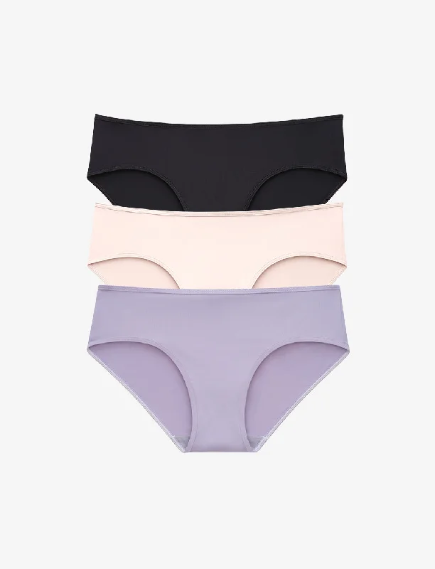 silk women bra and panty sets for elegance24/7® Classic Hipster 3 Pack Box