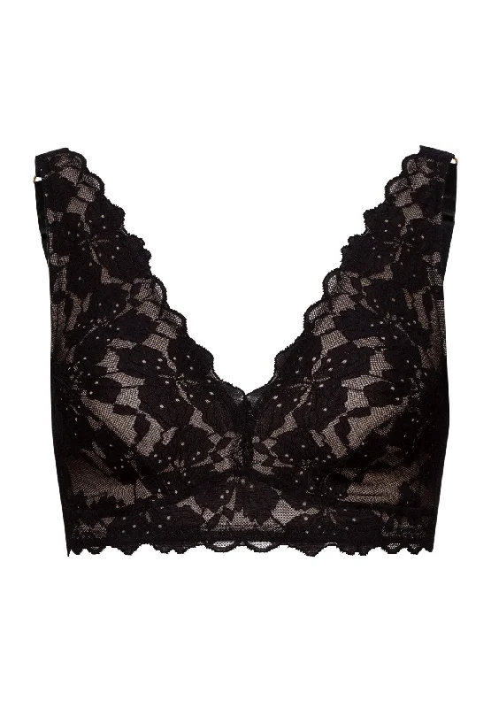 plunge wireless bras for a natural lookAnais Lace Soft Cup Bra | Black Beauty 70903-2199 plunge wireless bras for a natural lookAnais Lace Soft Cup Bra | Black Beauty 70903-2199