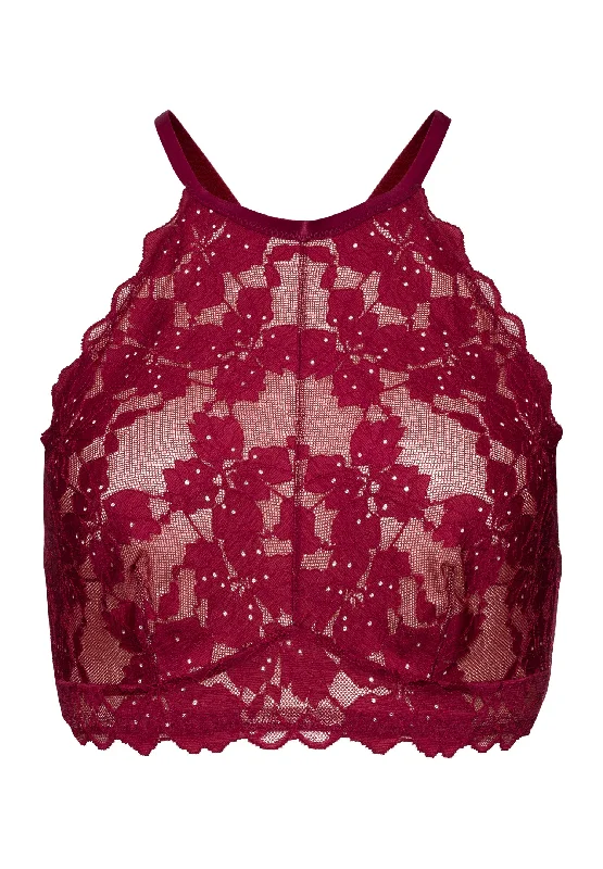 plunge push up bras for a bold lookAnais Lace Halter Neck Bralette | Deep Poppy 70907-2405 plunge push up bras for a bold lookAnais Lace Halter Neck Bralette | Deep Poppy 70907-2405