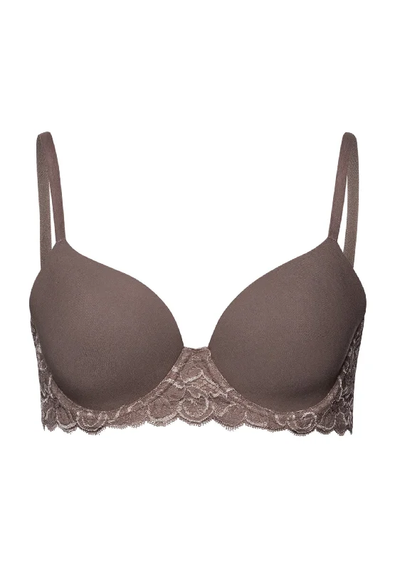 lace bras for a romantic lookLuxury Moments Lace T-Shirt Bra | Stonewash 71503-2756
