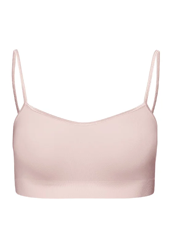 moisture wicking convertible brasTouch Feeling Spaghetti Crop Top | Rose Cream 71824-1393 moisture wicking convertible brasTouch Feeling Spaghetti Crop Top | Rose Cream 71824-1393