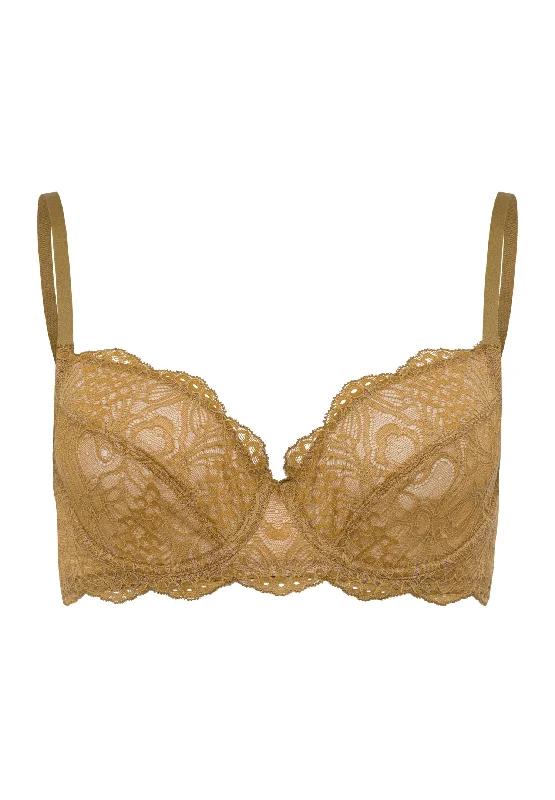 balconette lace bras for a feminine touchLilova Underwire Bra | Gold 72531-1246