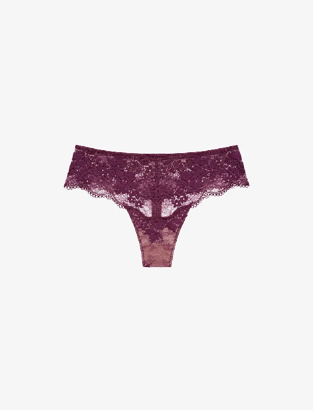 vintage style women bra and panty sets for a retro charmAll Day Lace Thong
