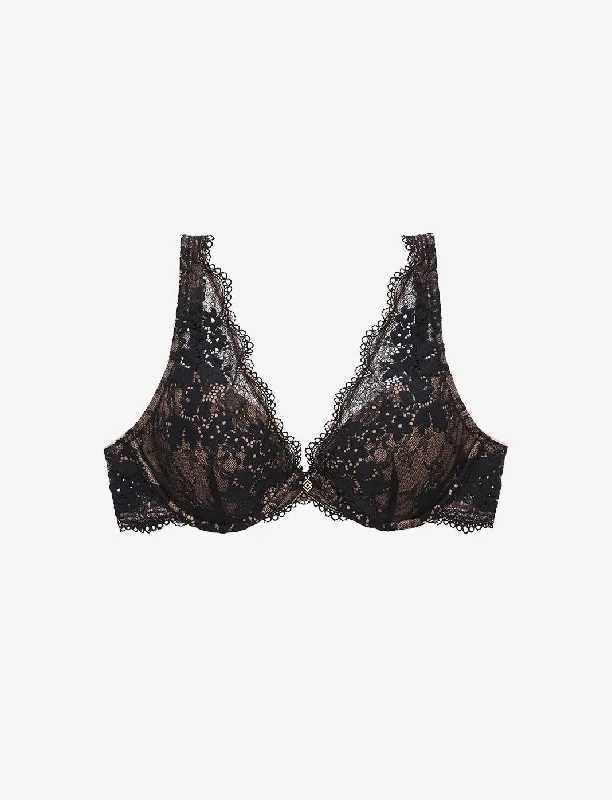 push up plus size women bra and panty setsAll Day Lace Uplift Plunge Bra