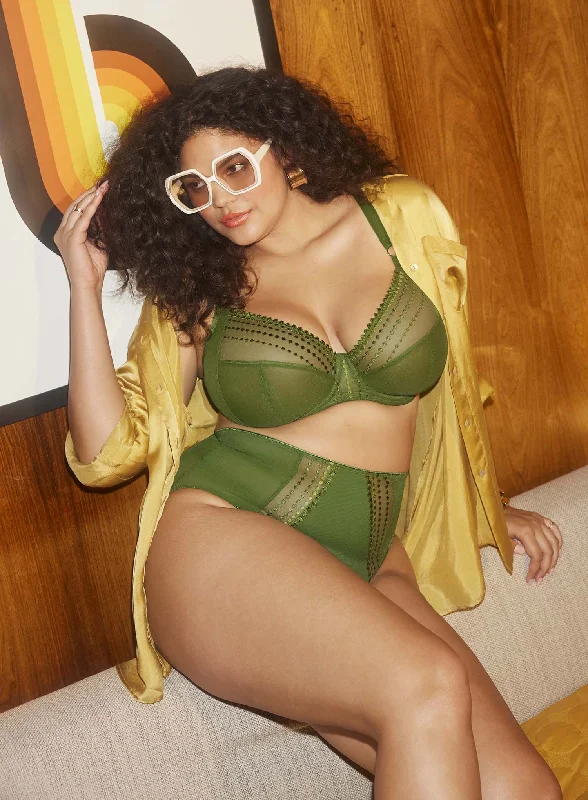 Elomi: Matilda Plunge Bra Jungle Green