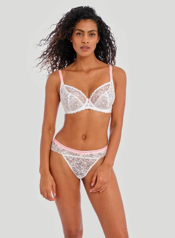 seamless bras for invisible under clothesFreya: Offbeat Underwired Plunge Bra White