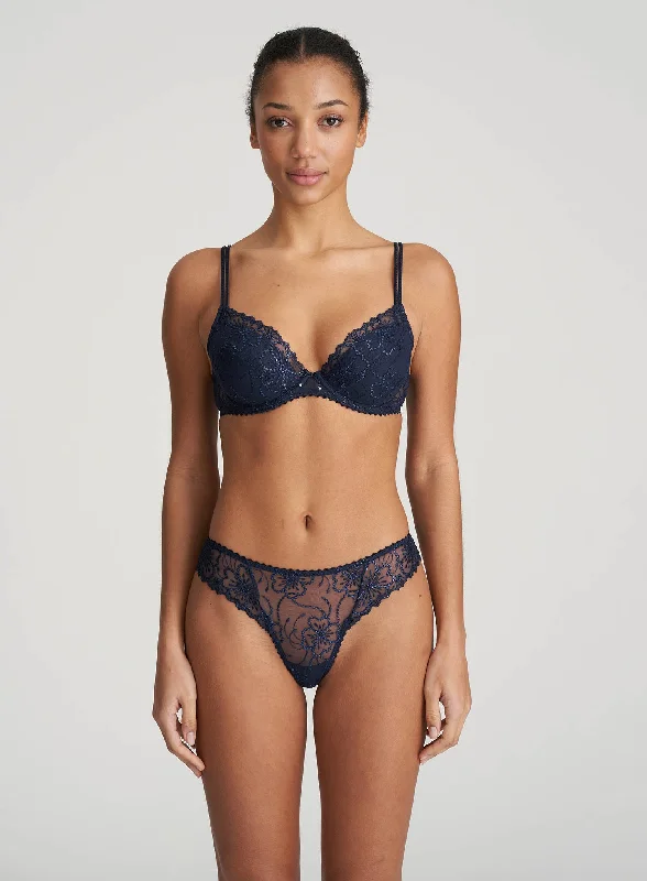 sleep bras with adjustable strapsMarie Jo: Jane Padded Push Up Bra Velvet Blue