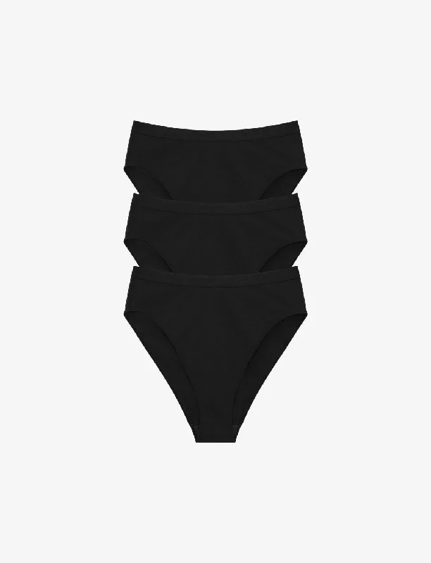 solid color women bra and panty sets in bright huesOrganic Cloud Cotton High Leg Bikini 3 Pack Box solid color women bra and panty sets in bright huesOrganic Cloud Cotton High Leg Bikini 3 Pack Box