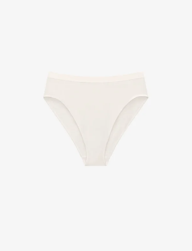seamless women bra and panty sets for comfortOrganic Cloud Cotton High Leg Bikini