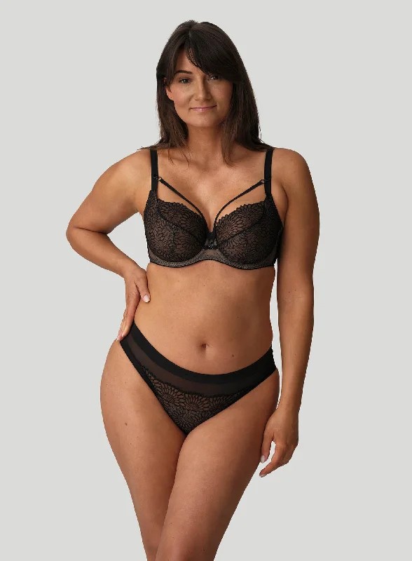 PrimaDonna: Sophora Balconette Tulip Seam Bra Black