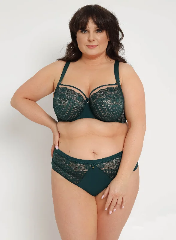 Samanta Lingerie: Rosalia Soft Full Cup Side Support Bra Emerald