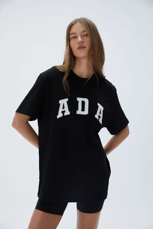 nursing women sport bra for breastfeeding easeADA Short Sleeve Oversized T-shirt - Black nursing women sport bra for breastfeeding easeADA Short Sleeve Oversized T-shirt - Black