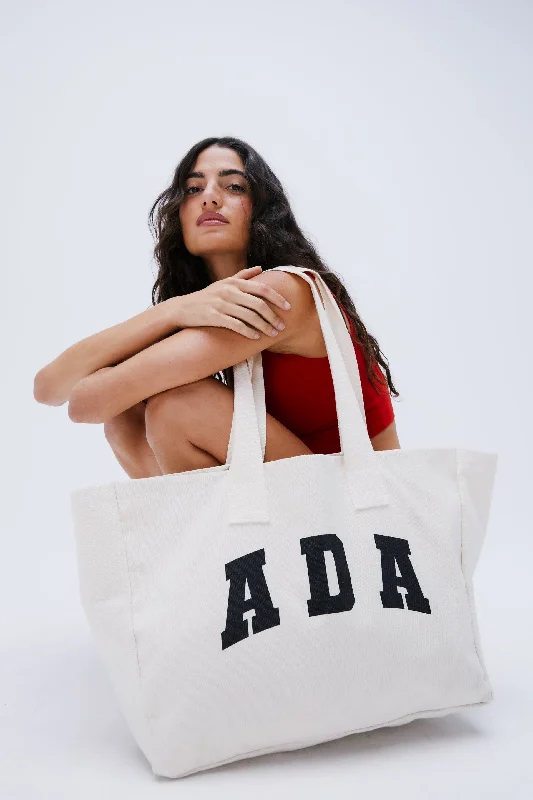 padded women sport bra for nipple coverageADA Tote Bag - Cream