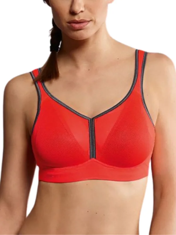 moisture wicking women sport bra for drynessAir Control Deltapad Sports Bra - Coral/Anthracite moisture wicking women sport bra for drynessAir Control Deltapad Sports Bra - Coral/Anthracite