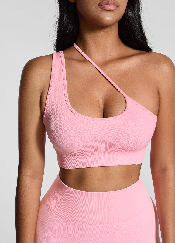 printed women sport bra with geometric patternsAsymmetrical Sports Bra