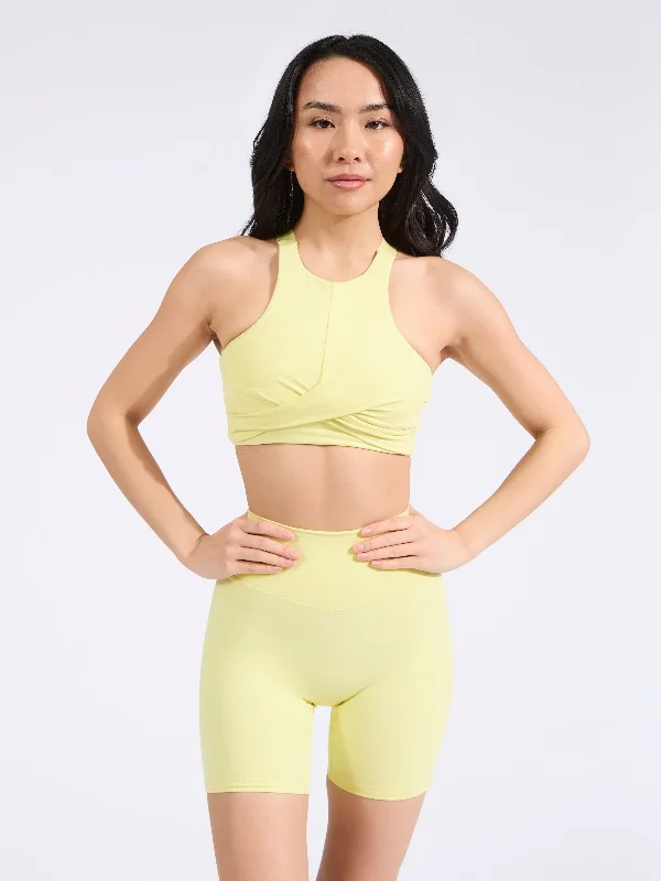 plus size wireless women sport braCandy Crew Sports Bra - Afterglow Yellow