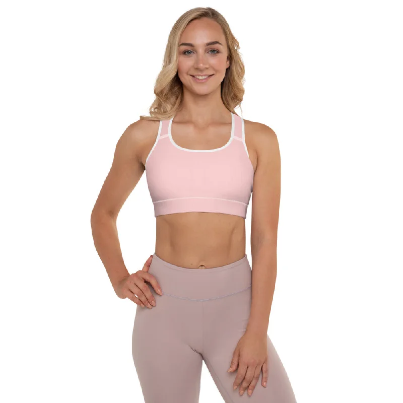 plus size low impact women sport braSakura Pink Padded Sports Bra