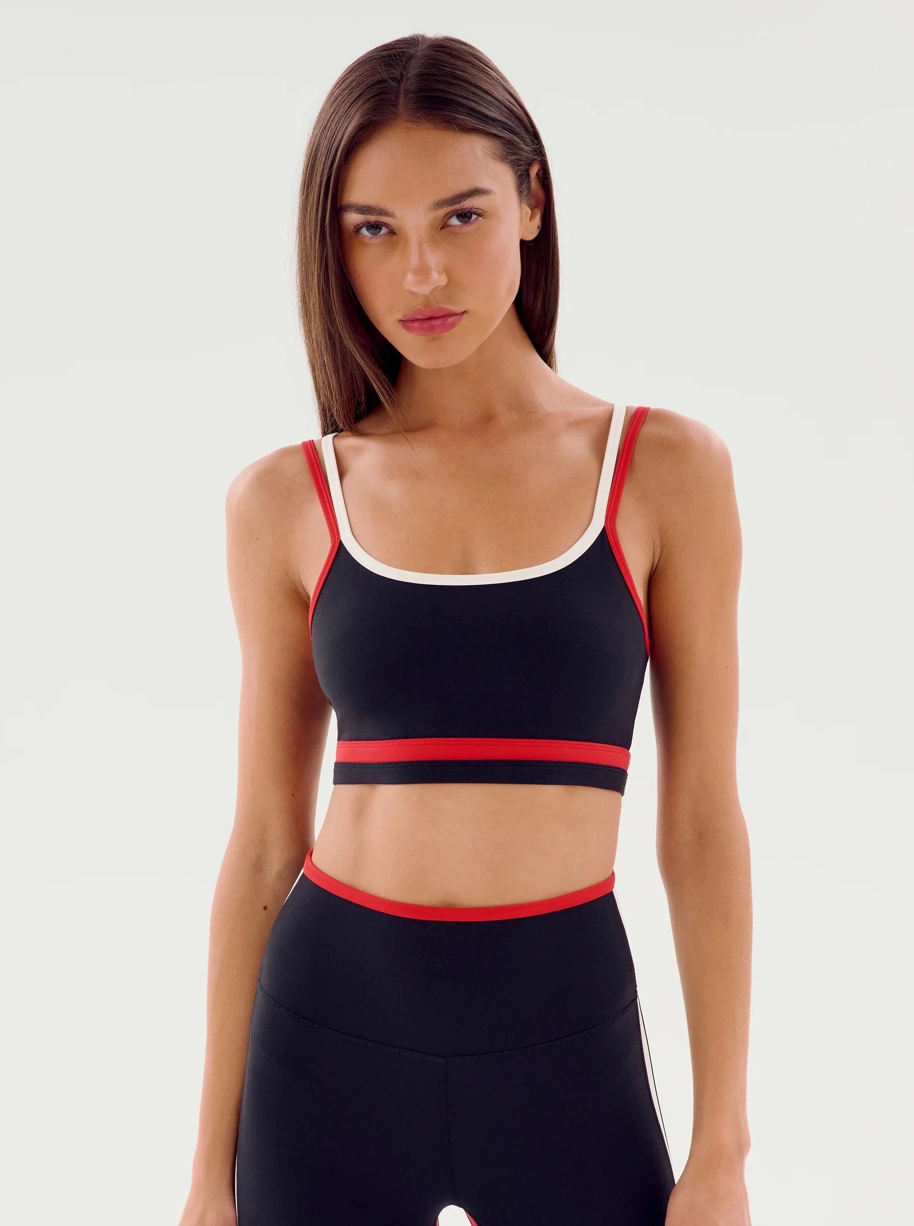 breathable women sport bra for ventilationSplits59 Eva Rigor Double Strap Bra - Black/Pirate Red breathable women sport bra for ventilationSplits59 Eva Rigor Double Strap Bra - Black/Pirate Red