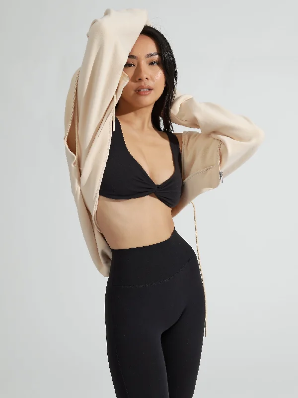 medium impact compression women sport braTwisted Sports Bra - Onyx Black