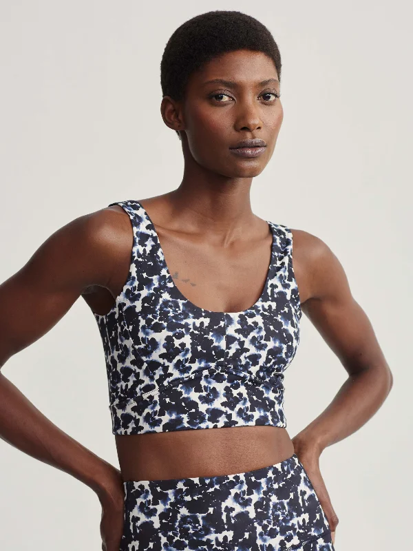 convertible women sport bra for versatilityVarley Form Elsie Bra - Ink Block Floral