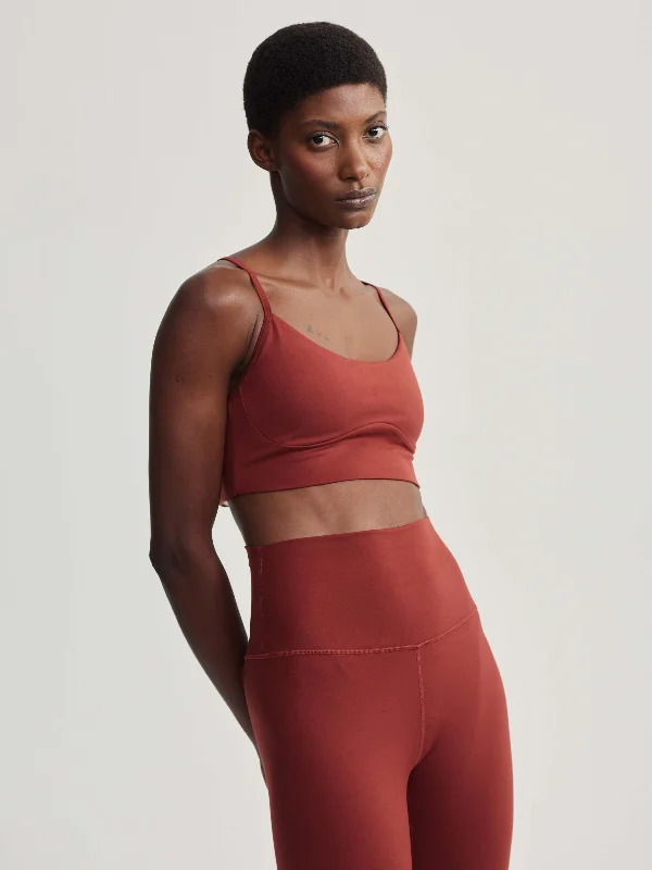 black women sport bra for a classic styleVarley Freesoft Emmie Bralette - Russett Brown black women sport bra for a classic styleVarley Freesoft Emmie Bralette - Russett Brown