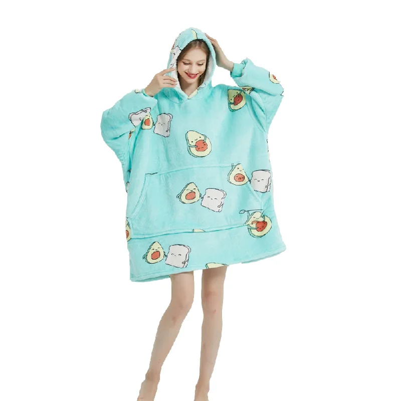 Shaper with a hook - and - eye closure for easy on - off​Women's Winter Blanket Hoodies