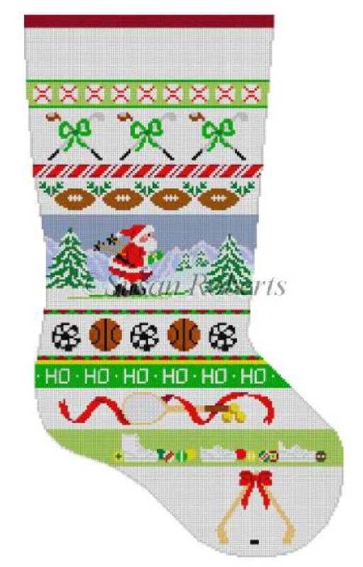 0122 Sports Equipment Stripe Stocking