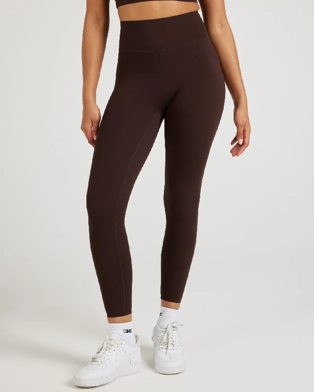 women tights with a ribbed texture for added interest7/8 Airey Leggings - Espresso