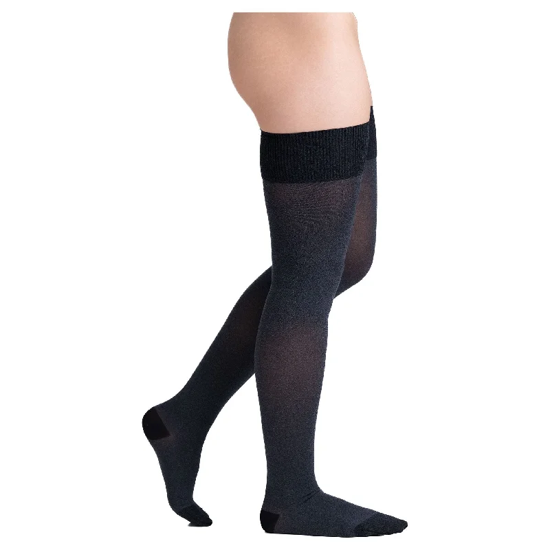 Women's satin - trimmed socks for a touch of eleganceAllegro Soft Heather Opaque Thigh High 15-20 mmHg #265