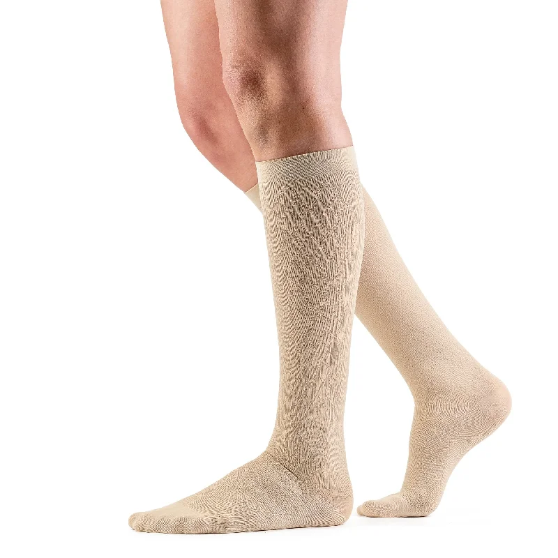 Women's over - the - calf socks with a stripe designAllegro Premium Women's Microfiber Diamond Trouser 15-20 mmHg #119, Clearance